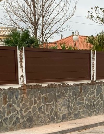 Panel de lamas ciegas opacas para valla exterior de máxima privacidad